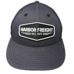 Harbor Freight Trucker Hat Gray One Size Mesh Snapback HFT Est 1977 Logo Patch